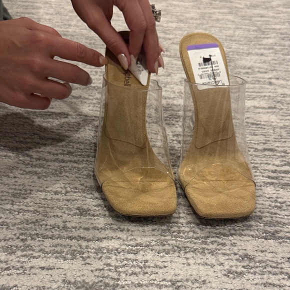 Jeffrey Campbell Transparent Heels with Tan Insole - Picture 5 of 7